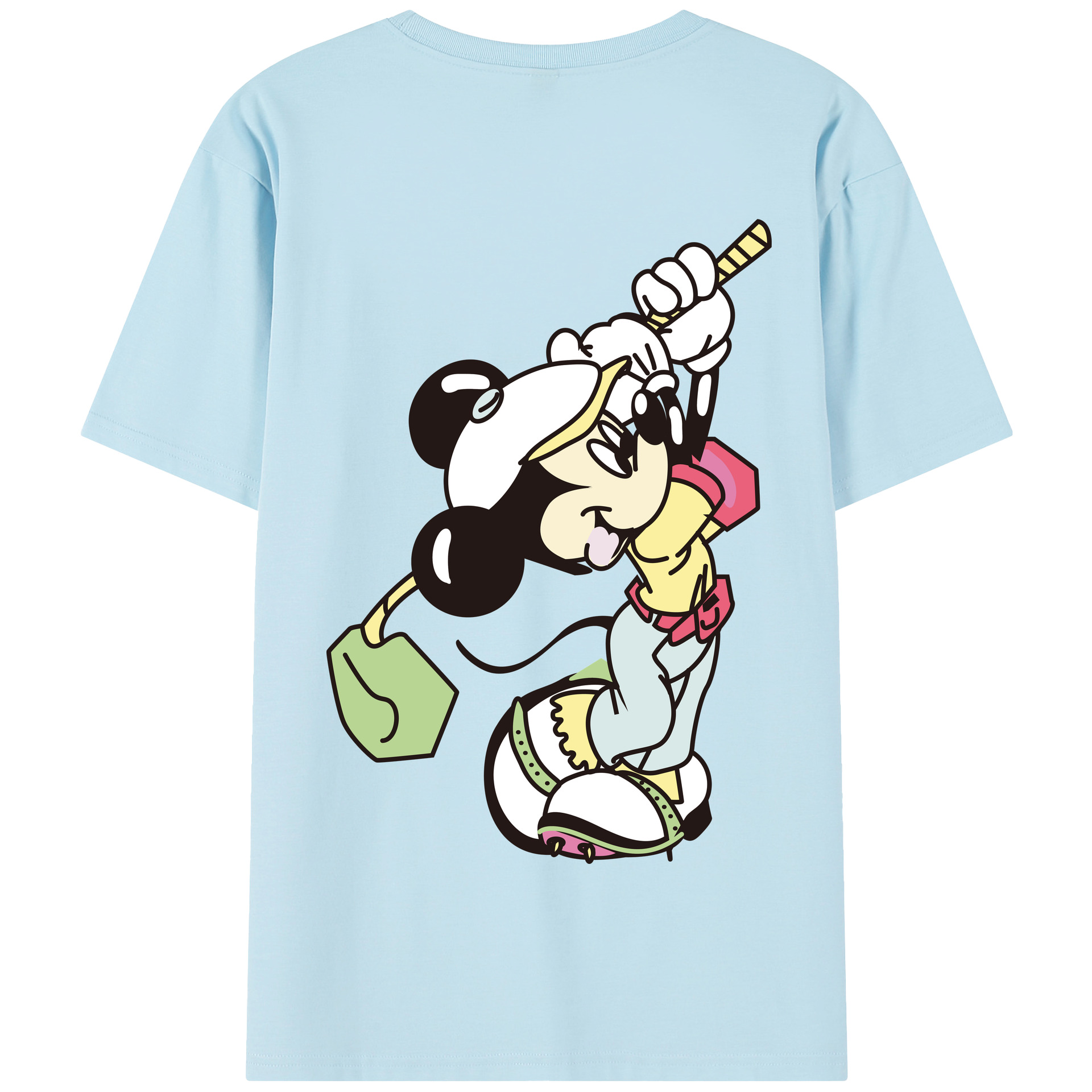 （画像用） ミッキーマウス Mickey Mouse 綿100％半袖Tシャツ（背面プリント）
